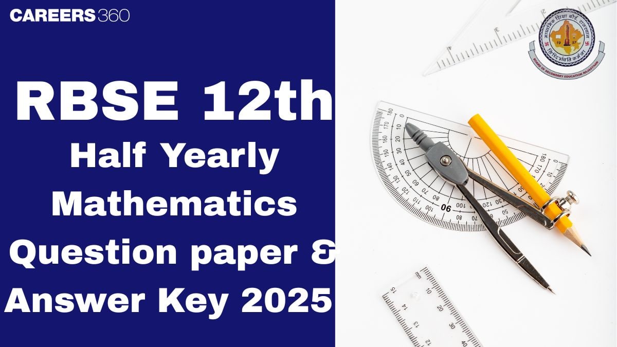 RBSE Class 12 Mathematics Half-Yearly Question Paper 2025-26 | Download Answer Key PDF